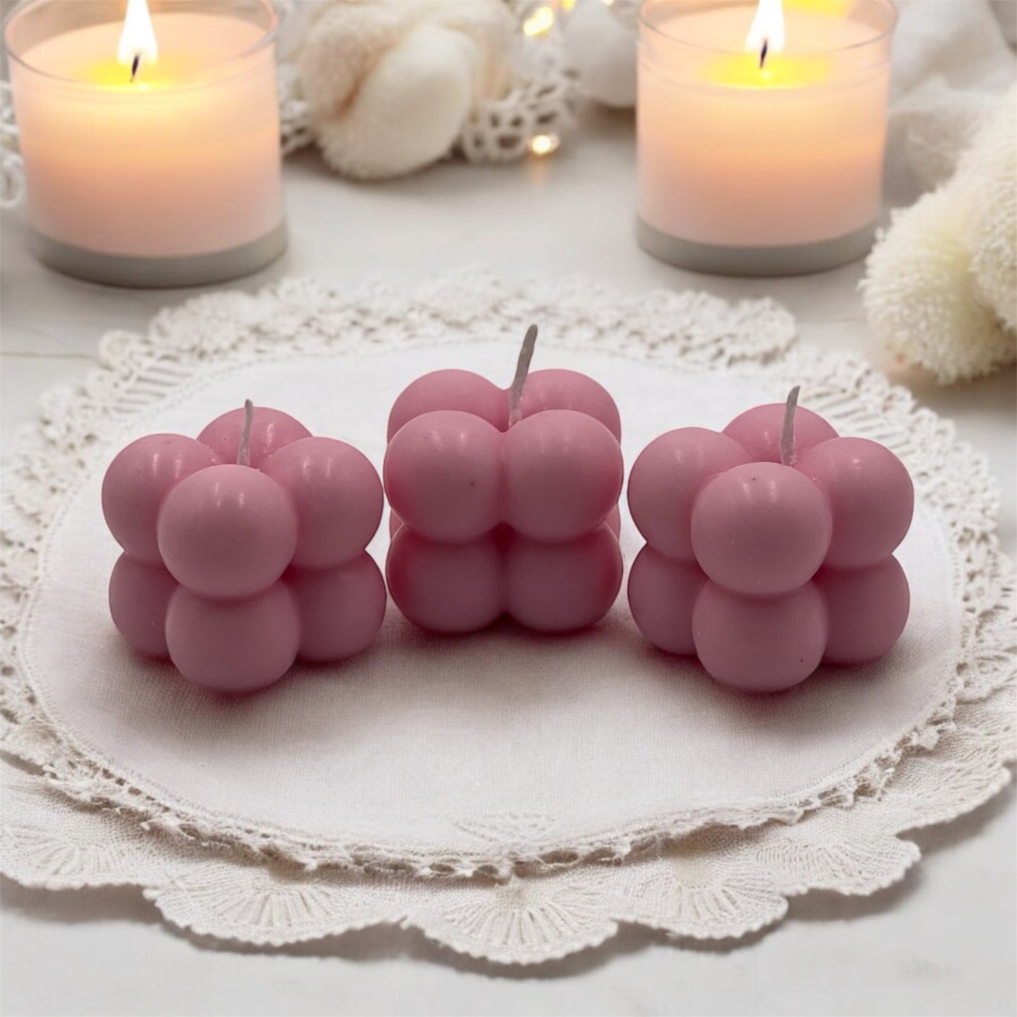 Mini Bubble Cube Candle Babyshower Candle