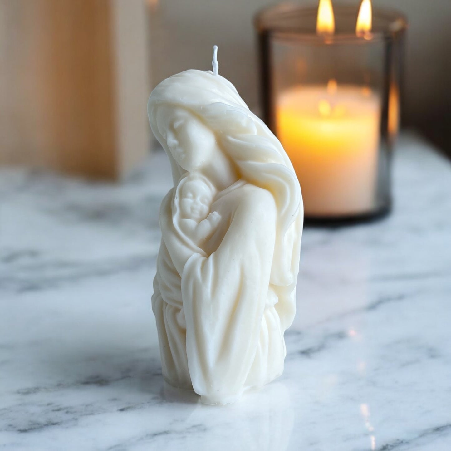 Mother and Child - Mother's Love - Baby in Arms - Home Decor Candle - Handmade Candle